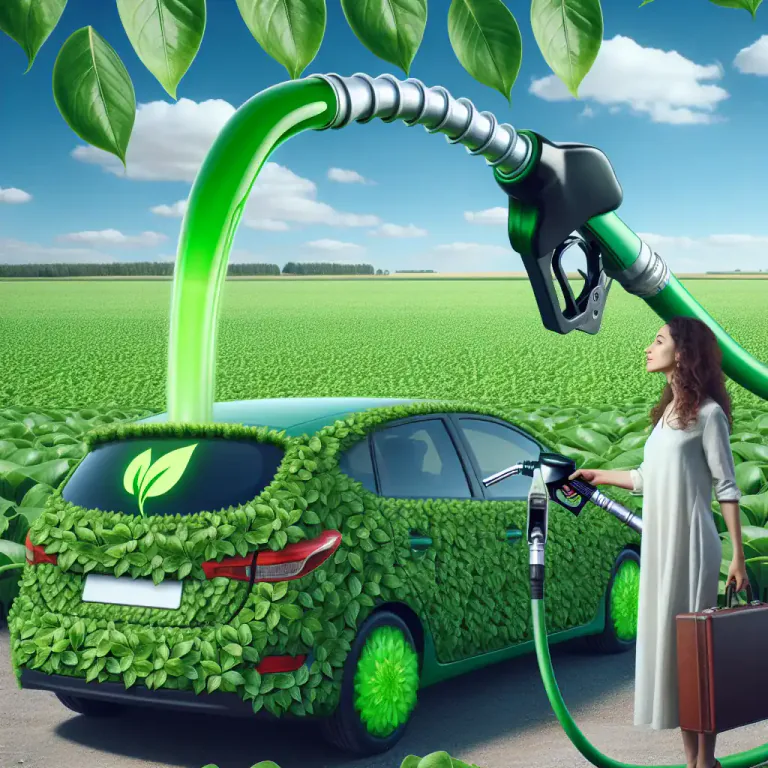 Visual representation of "ethanol" - A type of fuel that is made from plants.