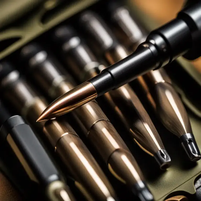 Visual representation of "magazine" - A part in a gun where you put the bullets
