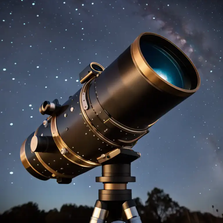 Visual representation of "lens" - The light-gathering device of an optical instrument, such as a camera or telescope.