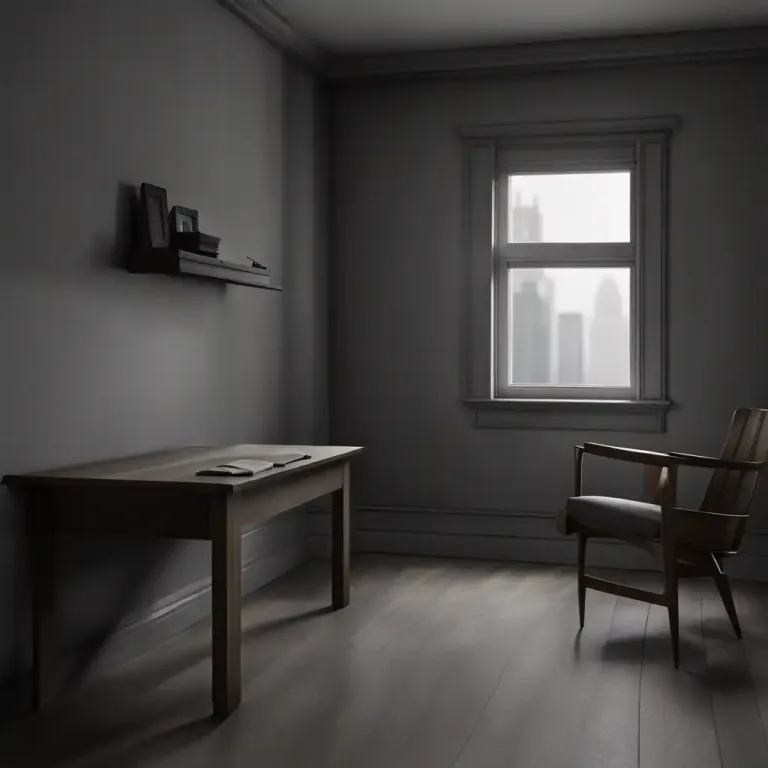 Visual representation of "bleak" - Without color; pale or washout.