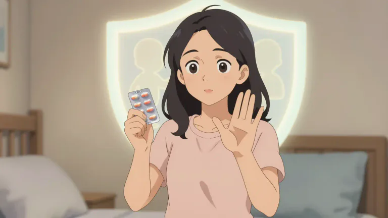 Visual representation of "contraceptive" - Something that prevents a woman from becoming pregnant.