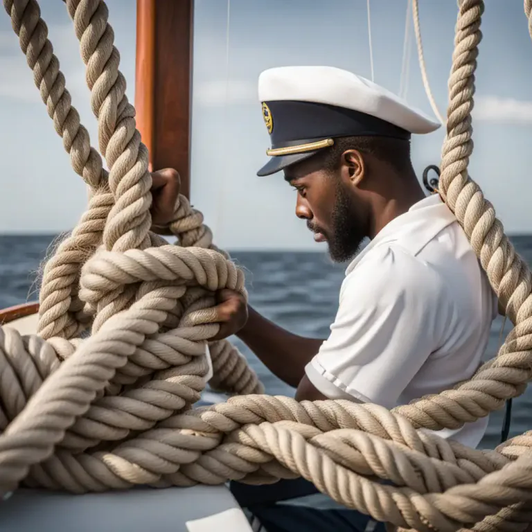 Visual representation of "scarf" - In sailing, to connect two pieces of rope or cable by interweaving the strands