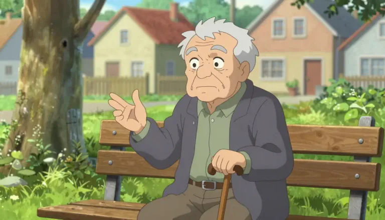 Visual representation of "oldster" - A term used to refer to an old person or an elderly individual