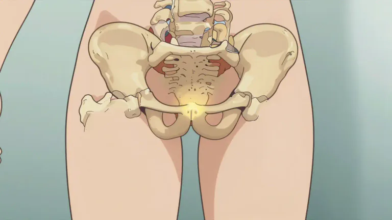 Visual representation of "perineal" - Relating to the perineum, which is the area between the anus and the genitals.