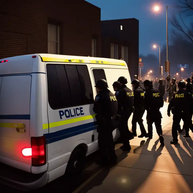 Visual representation of "round up" - To obtain and hold a group of people or things in a police or military action