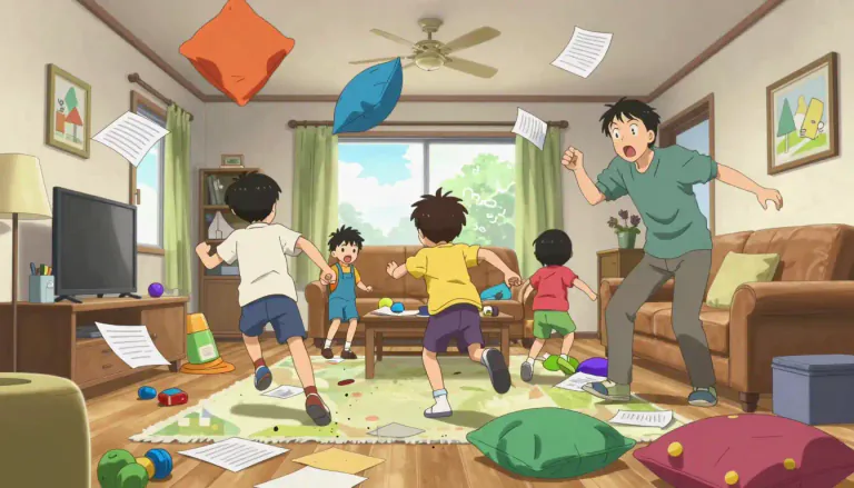 Visual representation of "madhouse" - A place of chaos, wild disorder, or confusion