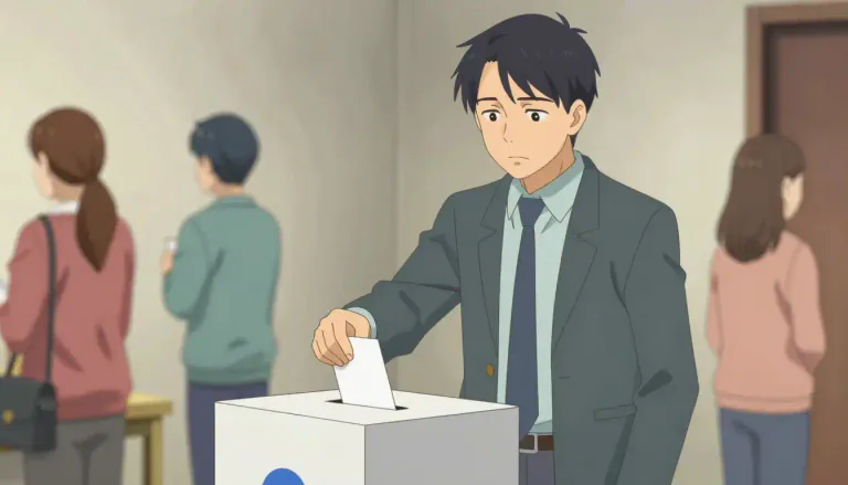Visual representation of "voter" - A person who votes in an election.