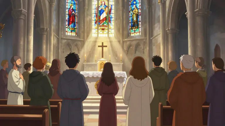 Visual representation of "creed" - A formal statement of religious belief