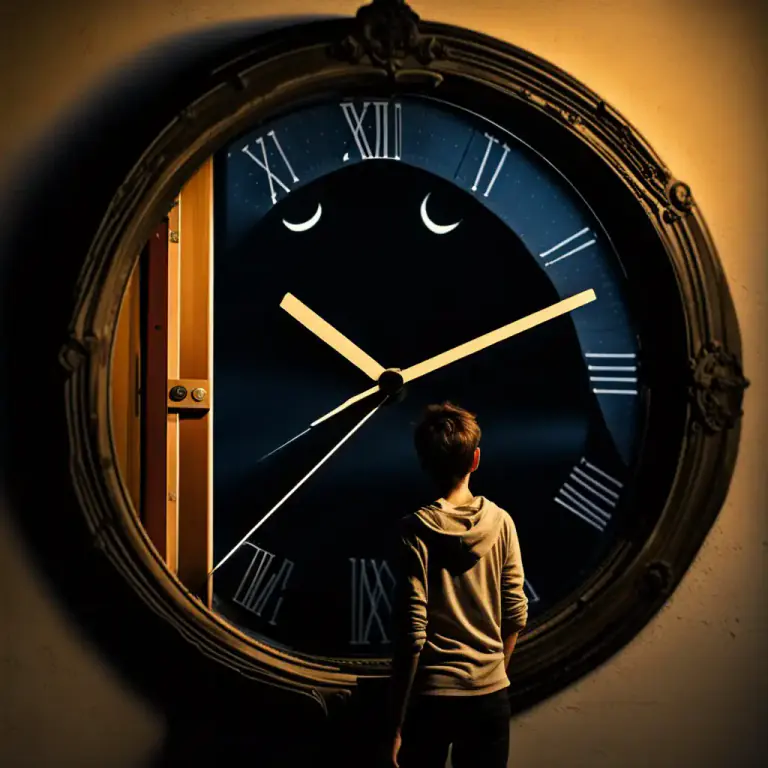 Visual representation of "curfew" - A specific time when a person is expected to be home