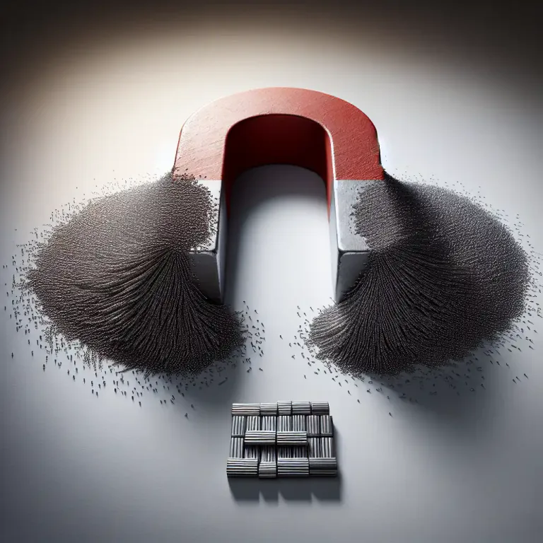 Visual representation of "susceptibility" - Capability of a material to become magnetized