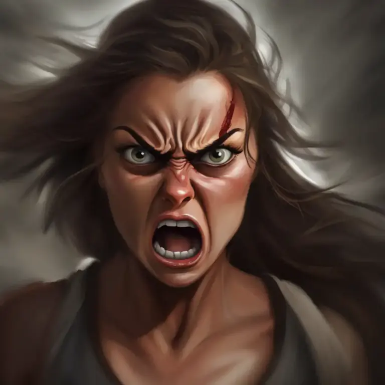 Visual representation of "demonic" - Extremely fierce or unpleasant.
