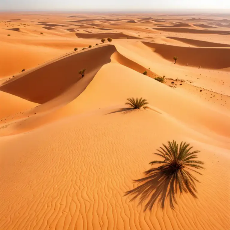 Visual representation of "dessert" - A place that is dry and where few plants grow, often because it is covered with sand.