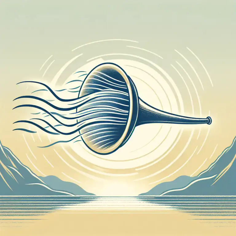 Visual representation of "long" - Having a sound that is deep and continuous