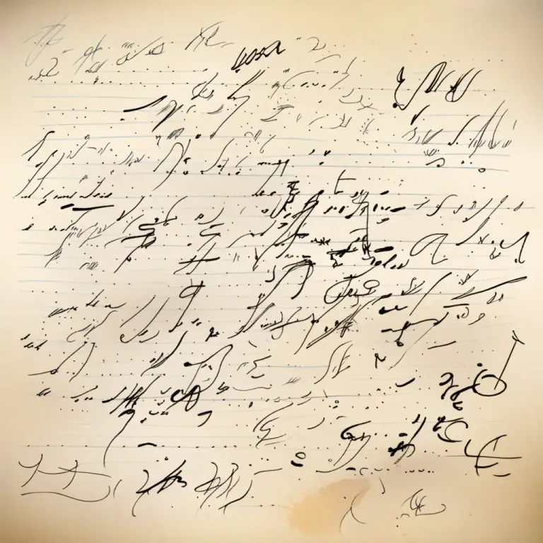 Visual representation of "scrawl" - Hard to read writing or a messy drawing