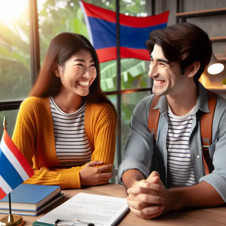 Visual representation of "thai" - The official language of Thailand