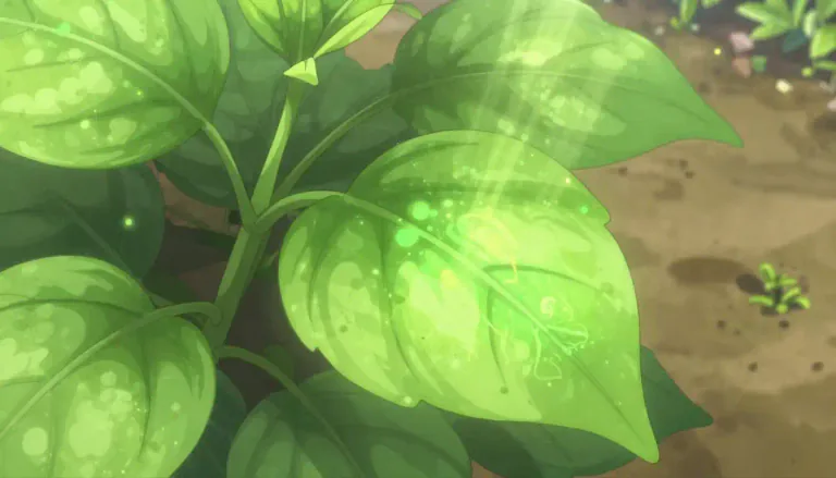 Visual representation of "chlorophyll" - A green substance in plants that allows them to use sunlight to make food.