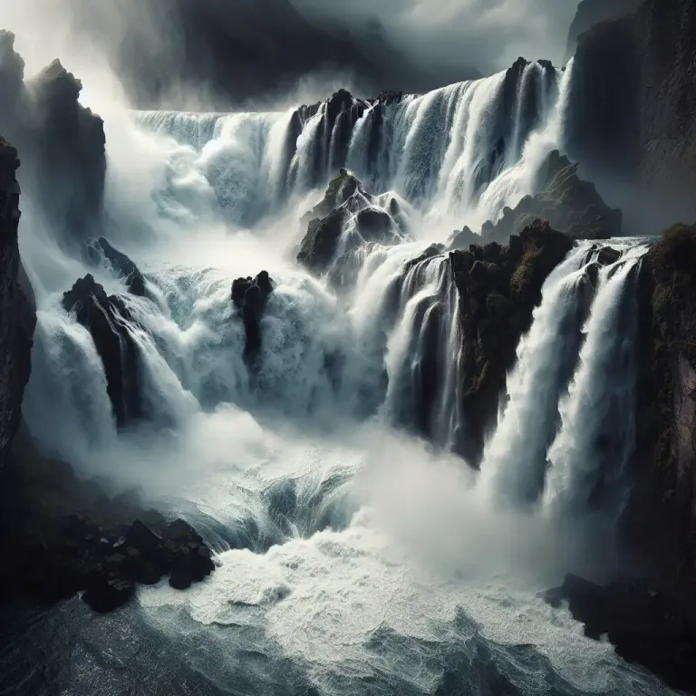 Visual representation of "impetuous" - Shows strong energy or emotion, powerful or rapid.