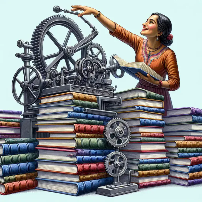 Visual representation of "reprint" - To print a book or other printed material again that is the same as an old one.