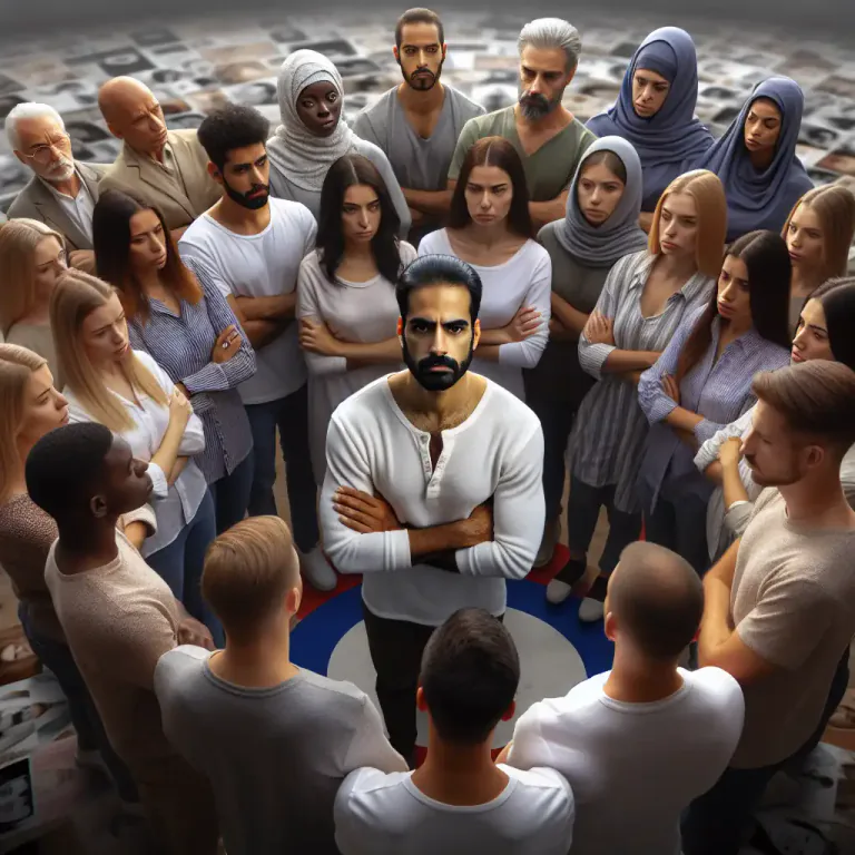 Visual representation of "sectarian" - A person who strongly supports the interests and beliefs of their own sect or group, often to the point of prejudice and exclusion of others.