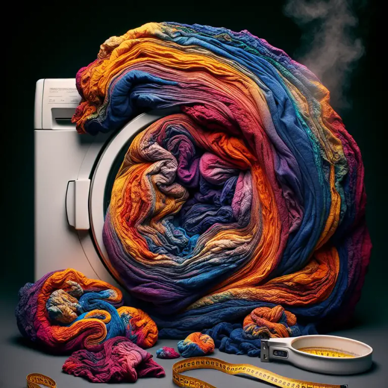 Visual representation of "shrinkage" - The lengthwise contraction of fabric or wood