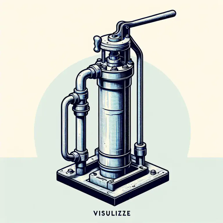 Visual representation of "plunger" - A part of a machine that moves up and down or in and out in a tube.