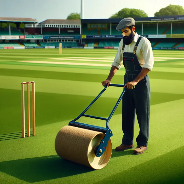 Visual representation of "sapper" - Term used in the game of cricket to describe a groundsman.