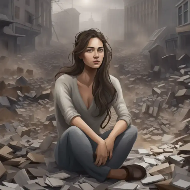 Visual representation of "equilibrium" - A calm state of mind without extreme emotions
