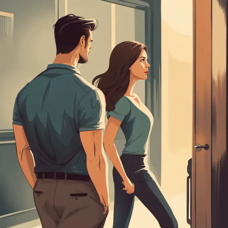 Visual representation of "turn your back on somebody/something" - With your back towards someone or something, especially when they are talking to you and you are not listening