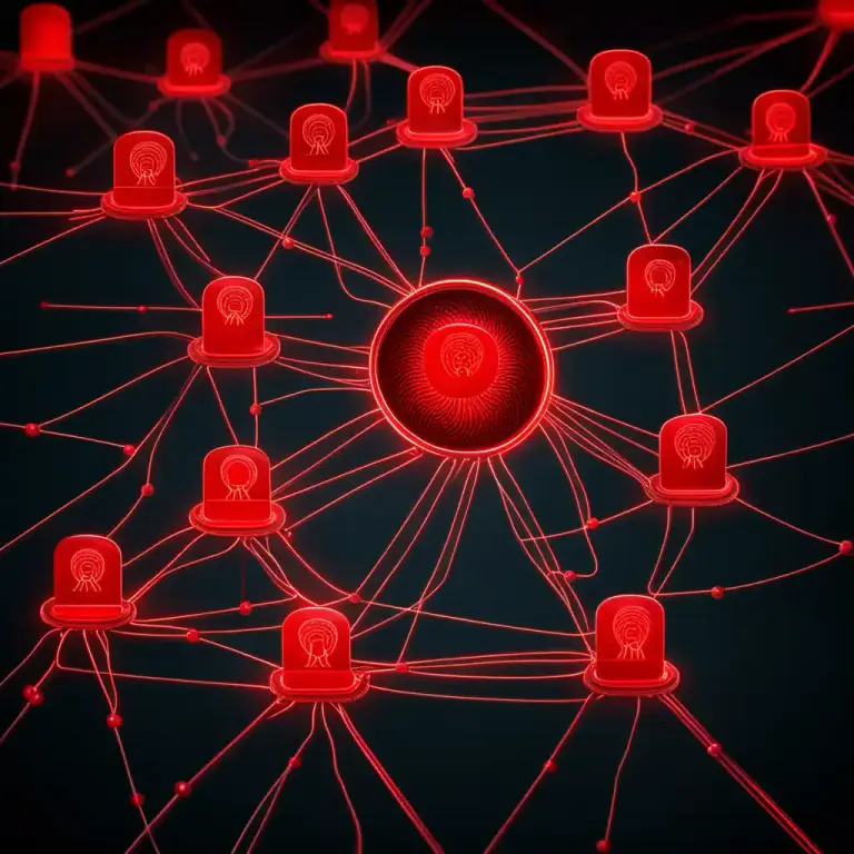 Visual representation of "contagious" - In computing, 'contagious' refers to self-spreading, usually undesirable software, like a virus.