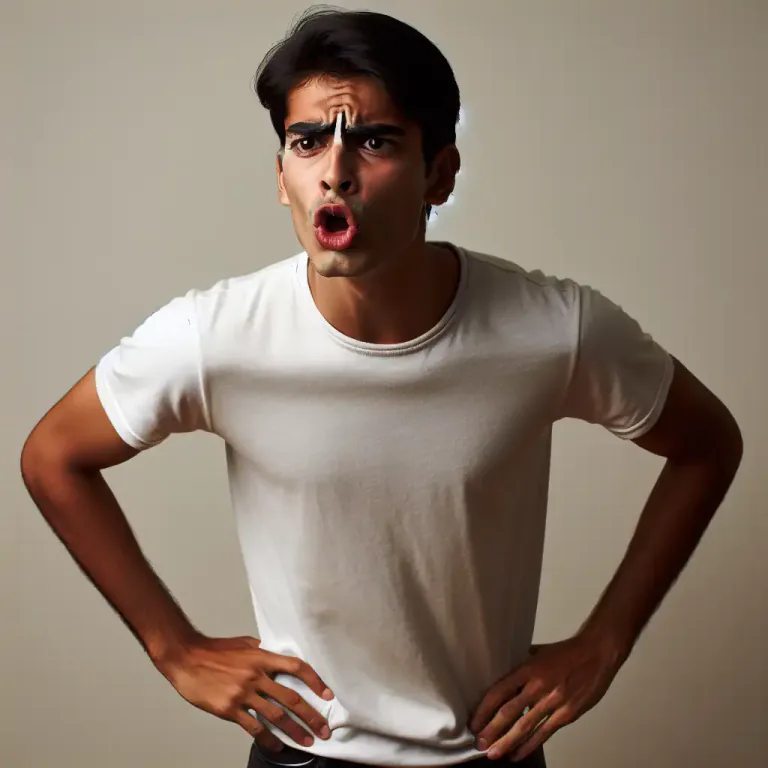 Visual representation of "paddy" - A fit of anger.