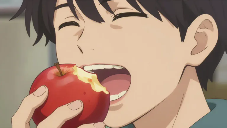 Visual representation of "bite" - To cut into something using your teeth