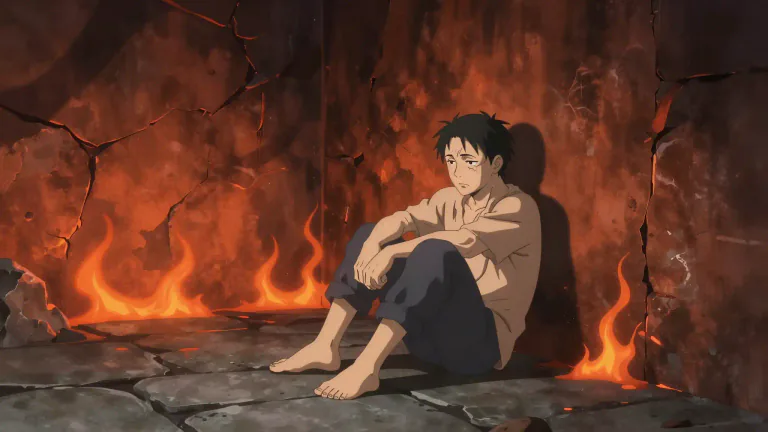 Visual representation of "furnace" - A situation or place of severe trial, or in which a severe test is undergone