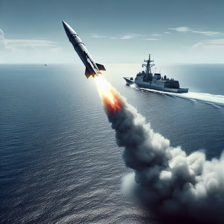 Visual representation of "tomahawk" - A missile developed by the United States, used for precise long-range strikes