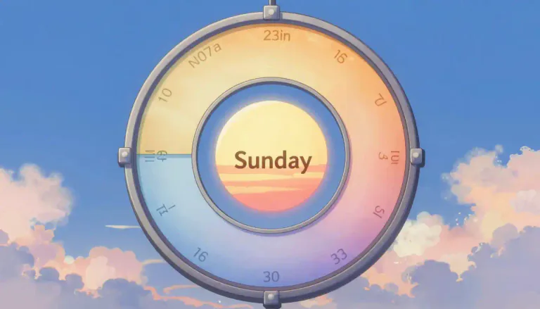 Visual representation of "sunday" - The day of the week after Saturday and before Monday.