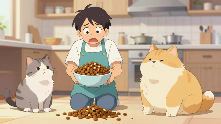 Visual representation of "overfeed" - To provide someone or something with too much food