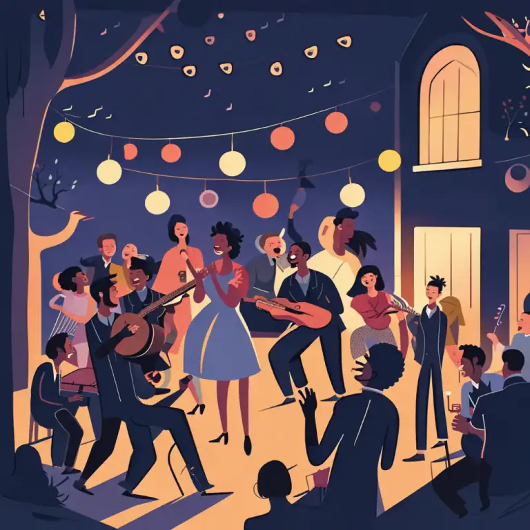 Visual representation of "evening" - A social event or party that happens in the later part of the day.