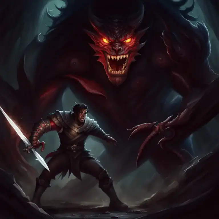 Visual representation of "daemon" - In modern fantasy literature and games, a daemon often refers to a type of evil, supernatural creature.
