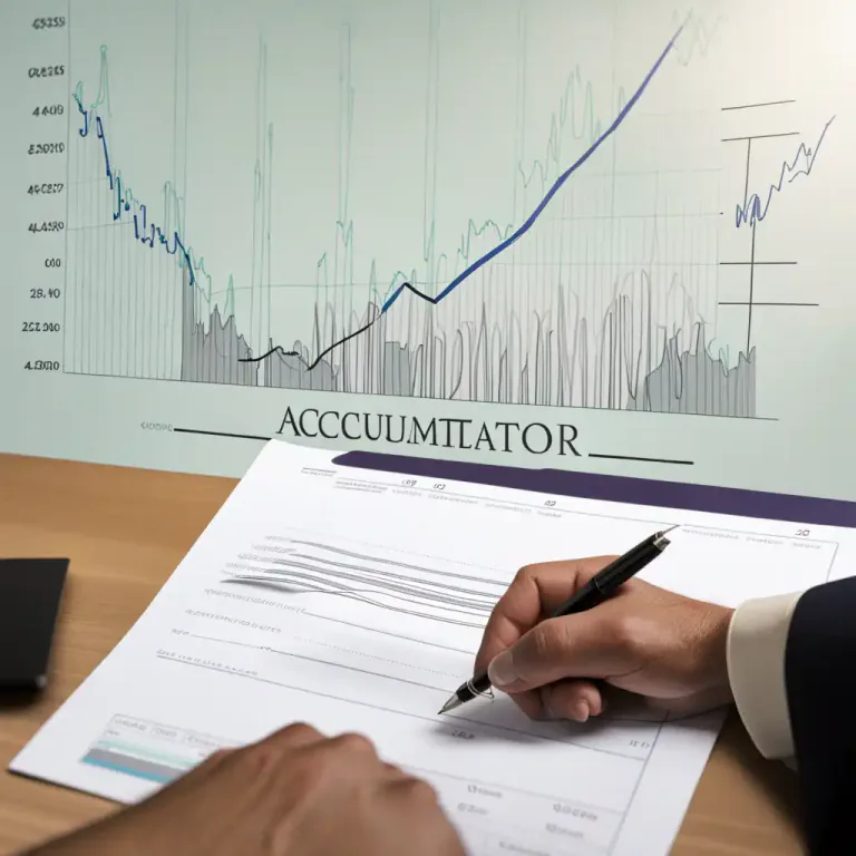 Visual representation of "accumulator" - In finance, an investment contract that accumulates value of an asset over time.