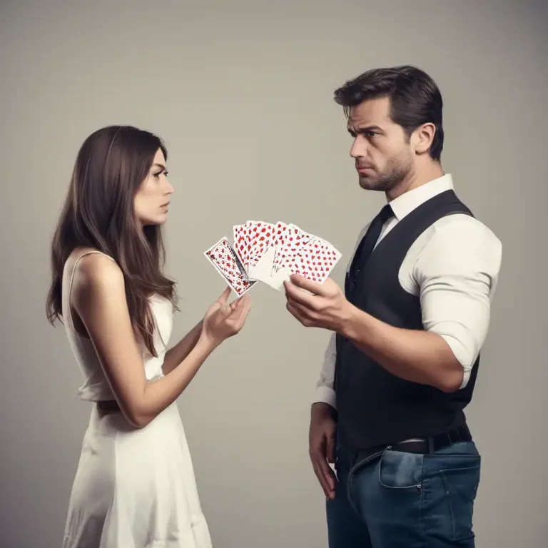 Visual representation of "give somebody their cards" - To end a relationship with someone