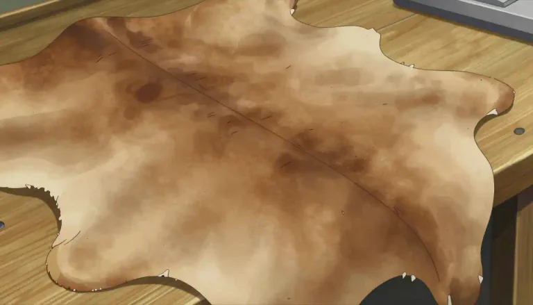 Visual representation of "deerskin" - The skin of a deer, especially when tanned and used to make leather.