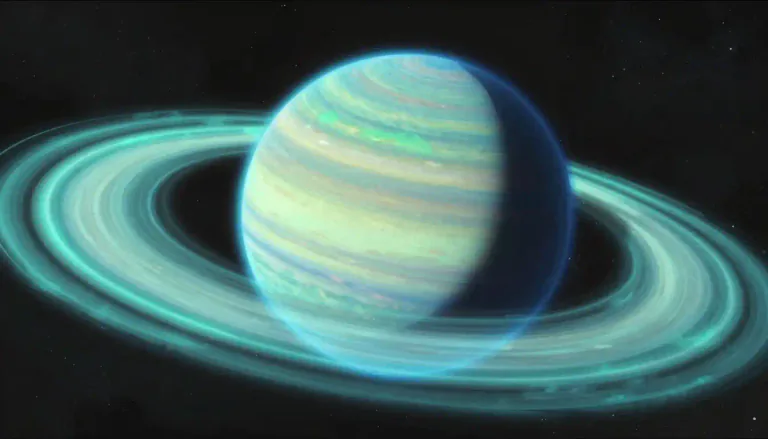 Visual representation of "uranian" - Relating to the planet Uranus or its characteristics.