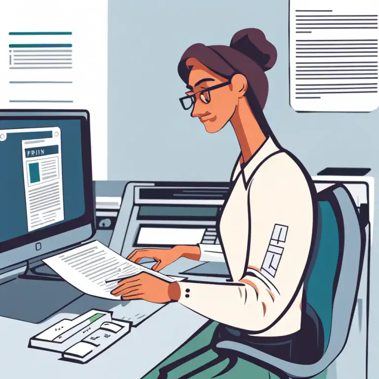 Visual representation of "print out" - To produce a paper copy of information that is available on a computer