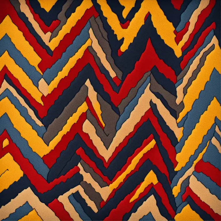 Visual representation of "zigzag" - Having the pattern or form of a zigzag