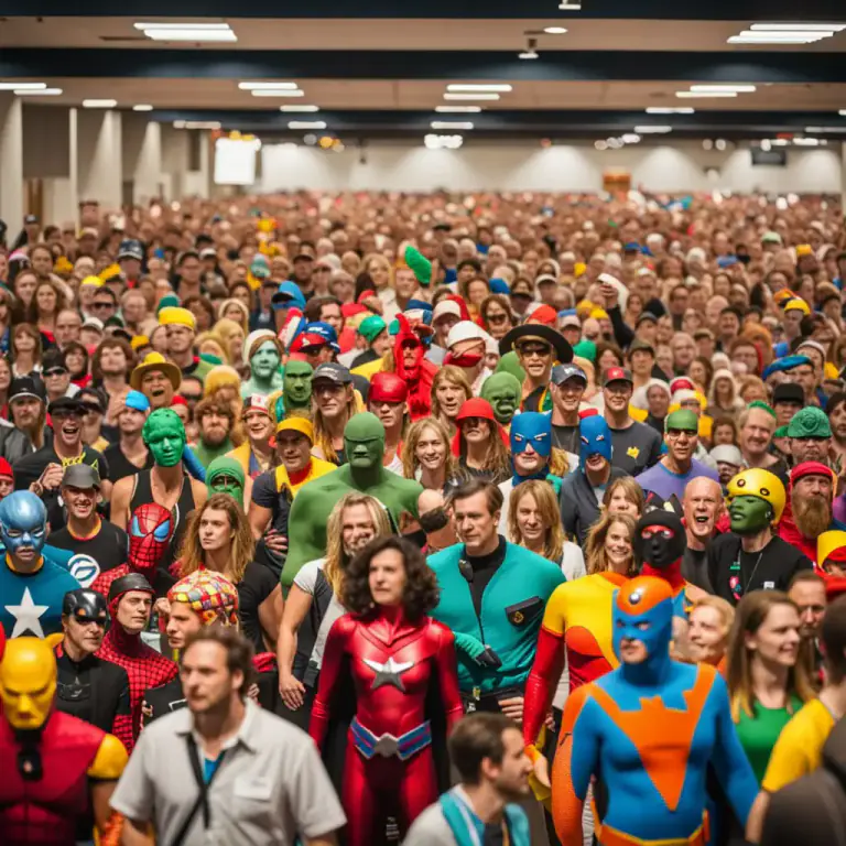 Visual representation of "con" - A convention or exhibition, usually showcasing a specific theme or interest