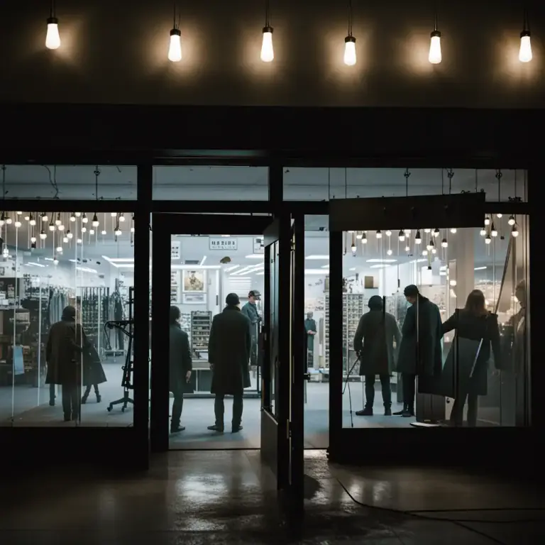 Visual representation of "lock in" - To hold or trap someone in a place by locking the doors