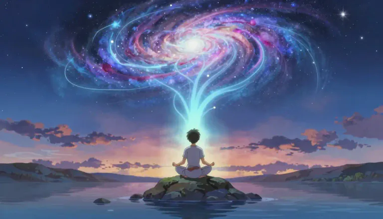 Visual representation of "transcendence" - The state of going beyond normal or physical human experience