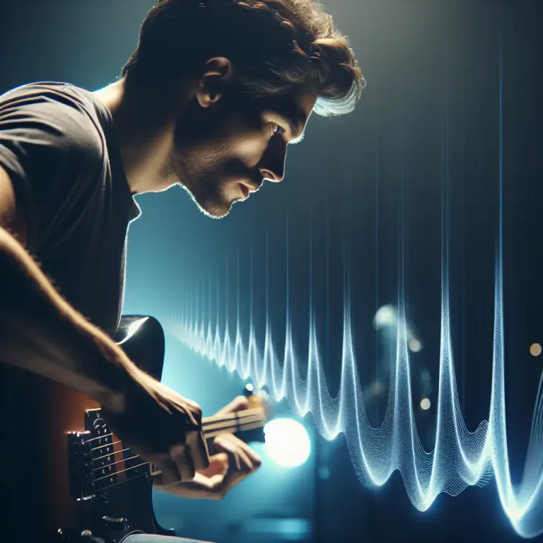 Visual representation of "reverberation" - In music, an effect used to add sustain and density to the sound