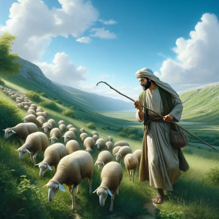 Visual representation of "prod" - Long stick used for urging animals forward