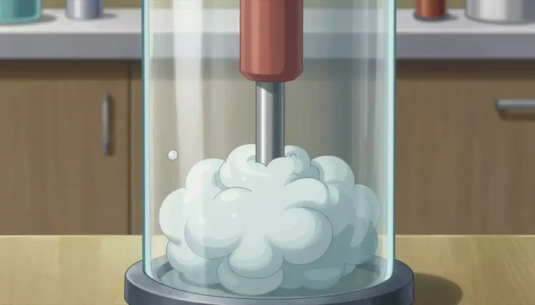 Visual representation of "compressibility" - The ability of a substance to be made smaller in volume when pressure is applied.