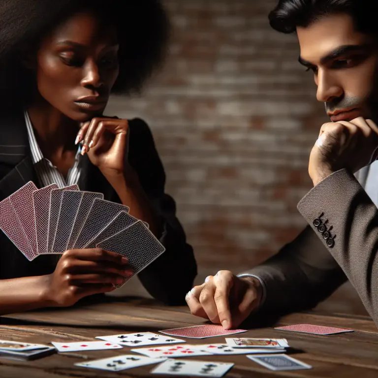 Visual representation of "war" - A type of card game for two players